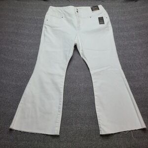 Bold Elements Crop Flare Jeans Womens 18 High Rise Tummy Control Denim Pants